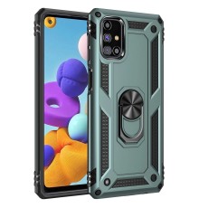 Samsung Galaxy M31S Kılıf Sofya Yüzüklü Silikon Kapak - Yeşil