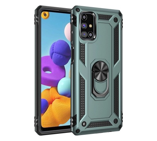 Samsung Galaxy M31S Kılıf Sofya Yüzüklü Silikon Kapak - Yeşil Samsung Galaxy M31S Kılıf Sofya Yüzüklü Silikon Kapak - Yeşil