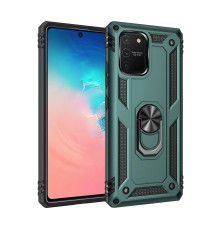 Samsung Galaxy A91 / S10 Lite Kılıf Sofya Yüzüklü Silikon Kapak - Yeşil