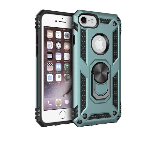 iPhone 7 Kılıf Sofya Yüzüklü Silikon Kapak - Yeşil iPhone 7 Kılıf Sofya Yüzüklü Silikon Kapak - Yeşil