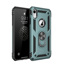 iPhone XR Kılıf Sofya Yüzüklü Silikon Kapak - Yeşil