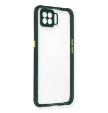 Oppo Reno 4 Lite Kılıf Miami Şeffaf Silikon - Koyu Yeşil