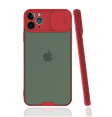 iPhone 11 Pro Kılıf Platin Kamera Koruma Silikon - Kırmızı