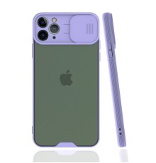 iPhone 11 Pro Kılıf Platin Kamera Koruma Silikon - Lila