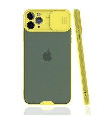 iPhone 11 Pro Kılıf Platin Kamera Koruma Silikon - Sarı