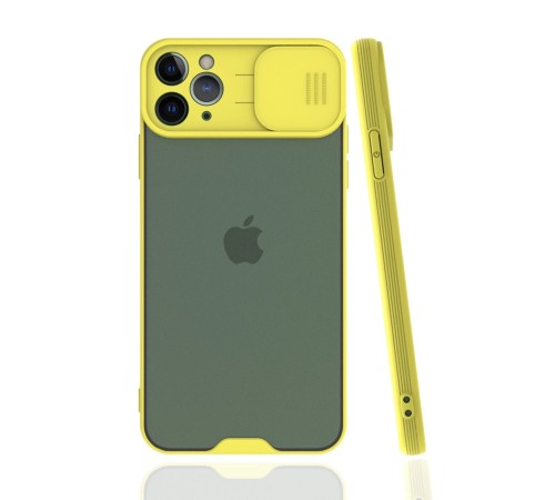 iPhone 11 Pro Kılıf Platin Kamera Koruma Silikon - Sarı iPhone 11 Pro Kılıf Platin Kamera Koruma Silikon - Sarı