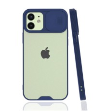 iPhone 12 Kılıf Platin Kamera Koruma Silikon - Lacivert