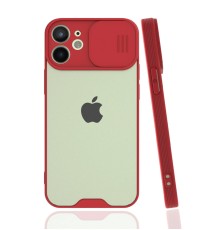 iPhone 12 Mini Kılıf Platin Kamera Koruma Silikon - Kırmızı