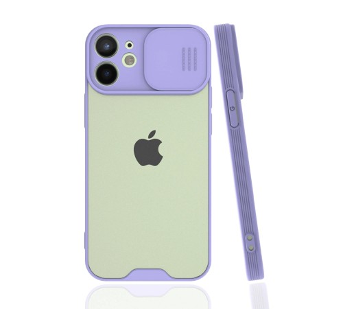 iPhone 12 Mini Kılıf Platin Kamera Koruma Silikon - Lila iPhone 12 Mini Kılıf Platin Kamera Koruma Silikon - Lila