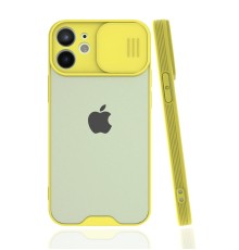 iPhone 12 Mini Kılıf Platin Kamera Koruma Silikon - Sarı