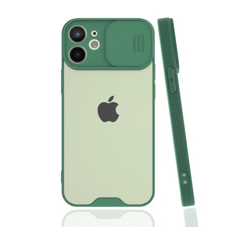 iPhone 12 Mini Kılıf Platin Kamera Koruma Silikon - Yeşil iPhone 12 Mini Kılıf Platin Kamera Koruma Silikon - Yeşil