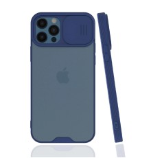 iPhone 12 Pro Max Kılıf Platin Kamera Koruma Silikon - Lacivert