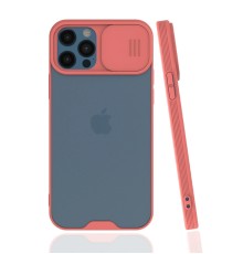 iPhone 12 Pro Max Kılıf Platin Kamera Koruma Silikon - Pembe