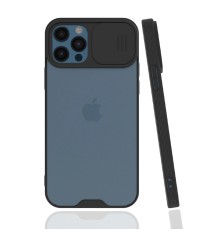 iPhone 12 Pro Max Kılıf Platin Kamera Koruma Silikon - Siyah