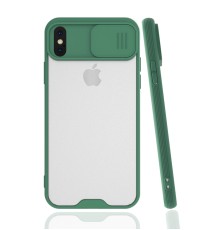 iPhone X Kılıf Platin Kamera Koruma Silikon - Yeşil