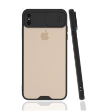 iPhone XS Max Kılıf Platin Kamera Koruma Silikon - Siyah