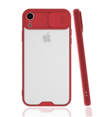 iPhone XR Kılıf Platin Kamera Koruma Silikon - Kırmızı