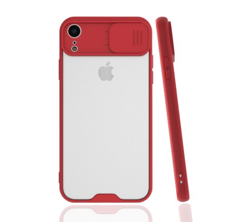 iPhone XR Kılıf Platin Kamera Koruma Silikon - Kırmızı iPhone XR Kılıf Platin Kamera Koruma Silikon - Kırmızı