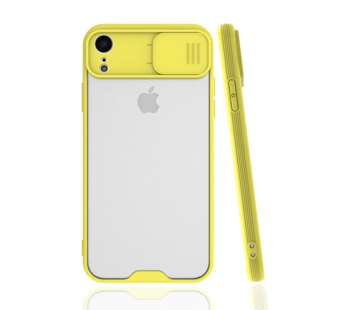 iPhone XR Kılıf Platin Kamera Koruma Silikon - Sarı iPhone XR Kılıf Platin Kamera Koruma Silikon - Sarı