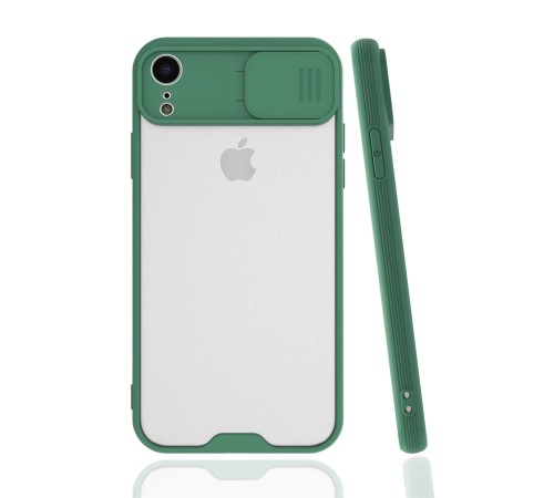 iPhone XR Kılıf Platin Kamera Koruma Silikon - Yeşil iPhone XR Kılıf Platin Kamera Koruma Silikon - Yeşil