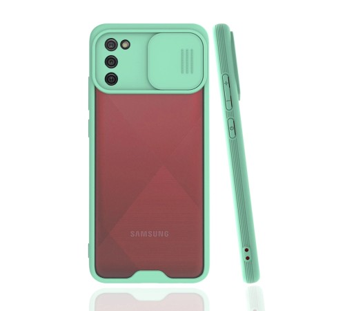 Samsung Galaxy A02S Kılıf Platin Kamera Koruma Silikon - Açık Yeşil Samsung Galaxy A02S Kılıf Platin Kamera Koruma Silikon - Açık Yeşil
