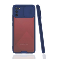 Samsung Galaxy A02S Kılıf Platin Kamera Koruma Silikon - Lacivert