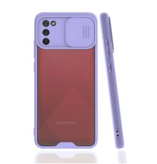 Samsung Galaxy A02S Kılıf Platin Kamera Koruma Silikon - Lila