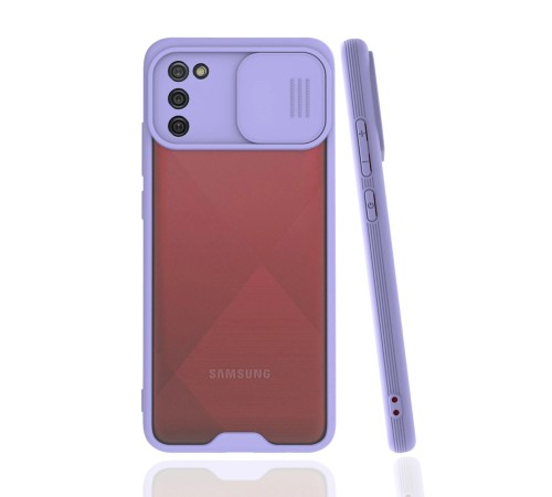 Samsung Galaxy A02S Kılıf Platin Kamera Koruma Silikon - Lila Samsung Galaxy A02S Kılıf Platin Kamera Koruma Silikon - Lila