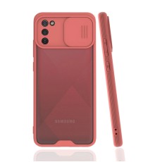 Samsung Galaxy A02S Kılıf Platin Kamera Koruma Silikon - Pembe