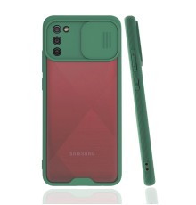 Samsung Galaxy A02S Kılıf Platin Kamera Koruma Silikon - Yeşil