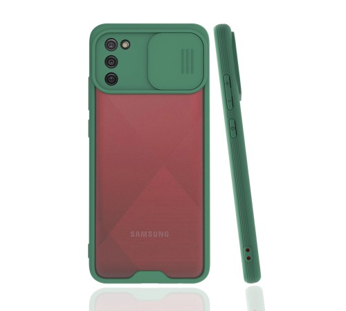 Samsung Galaxy A02S Kılıf Platin Kamera Koruma Silikon - Yeşil Samsung Galaxy A02S Kılıf Platin Kamera Koruma Silikon - Yeşil