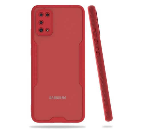Samsung Galaxy A02S Kılıf Platin Silikon - Kırmızı Samsung Galaxy A02S Kılıf Platin Silikon - Kırmızı