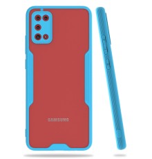 Samsung Galaxy A02S Kılıf Platin Silikon - Mavi