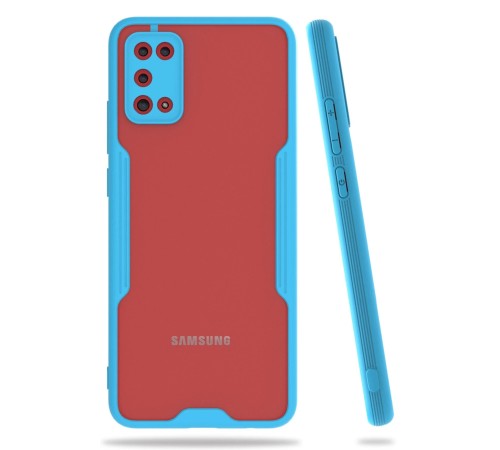 Samsung Galaxy A02S Kılıf Platin Silikon - Mavi Samsung Galaxy A02S Kılıf Platin Silikon - Mavi