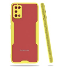 Samsung Galaxy A02S Kılıf Platin Silikon - Sarı