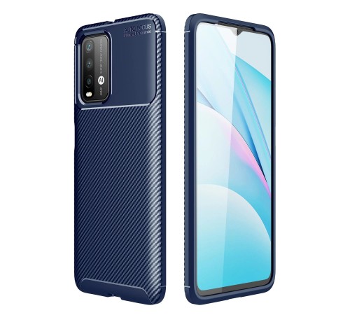 Xiaomi Redmi 9T Kılıf Auto Focus Karbon Kapak - Lacivert Xiaomi Redmi 9T Kılıf Auto Focus Karbon Kapak - Lacivert