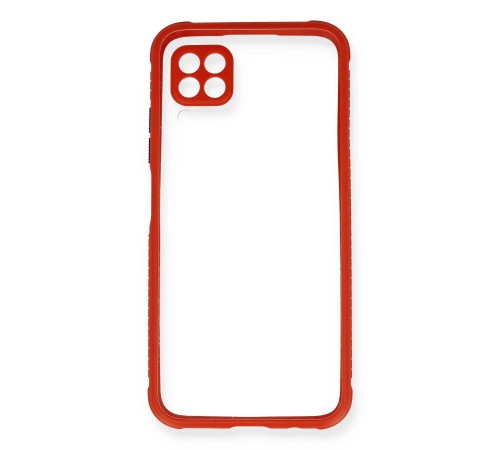 Huawei P40 Lite Kılıf Miami Şeffaf Silikon - Kırmızı Huawei P40 Lite Kılıf Miami Şeffaf Silikon - Kırmızı