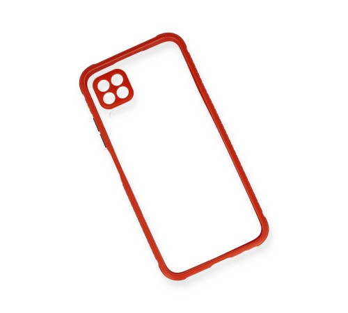 Huawei P40 Lite Kılıf Miami Şeffaf Silikon - Kırmızı Huawei P40 Lite Kılıf Miami Şeffaf Silikon - Kırmızı