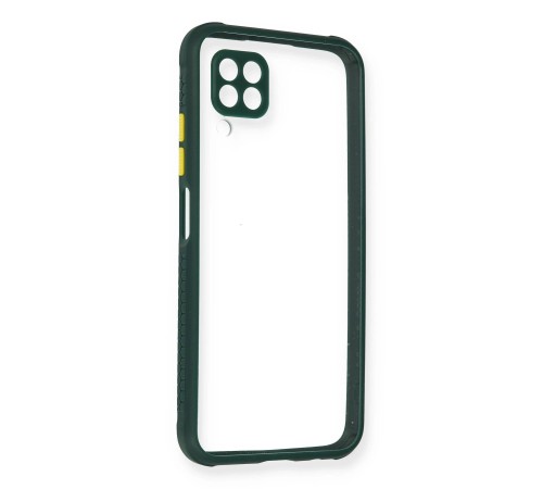 Huawei P40 Lite Kılıf Miami Şeffaf Silikon - Koyu Yeşil