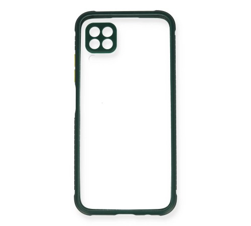 Huawei P40 Lite Kılıf Miami Şeffaf Silikon - Koyu Yeşil