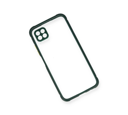 Huawei P40 Lite Kılıf Miami Şeffaf Silikon - Koyu Yeşil