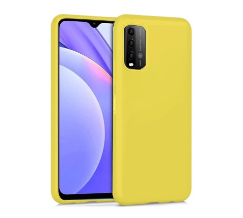 Xiaomi Redmi 9T Kılıf Nano içi Kadife Silikon - Sarı