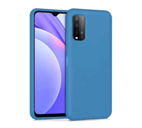 Xiaomi Redmi 9T Kılıf Nano içi Kadife Silikon - Mavi