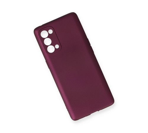Oppo Reno 5 Pro Kılıf First Silikon - Mürdüm