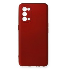Oppo Reno 5 Kılıf First Silikon - Bordo