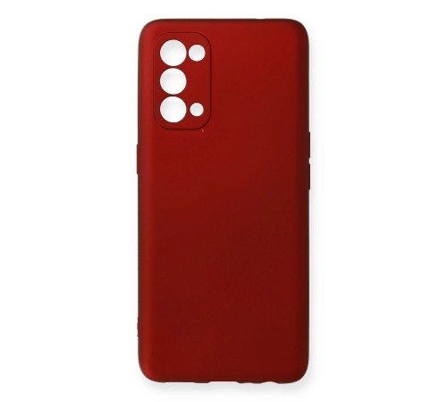 Oppo Reno 5 Kılıf First Silikon - Bordo Oppo Reno 5 Kılıf First Silikon - Bordo