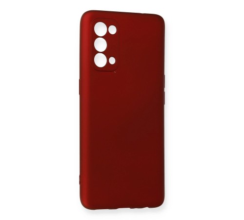 Oppo Reno 5 Kılıf First Silikon - Bordo Oppo Reno 5 Kılıf First Silikon - Bordo
