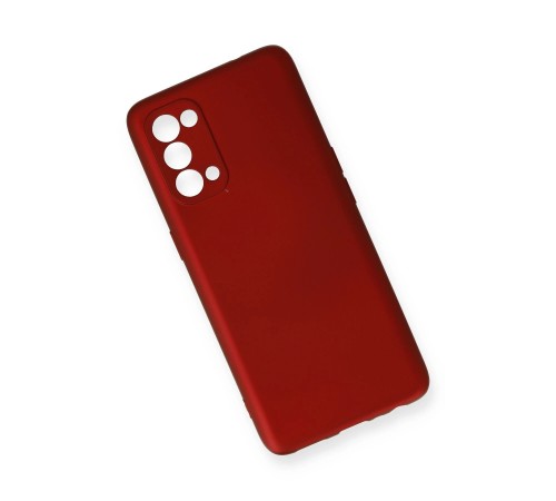 Oppo Reno 5 Kılıf First Silikon - Bordo Oppo Reno 5 Kılıf First Silikon - Bordo