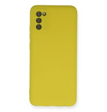 Samsung Galaxy A02S Kılıf Nano içi Kadife Silikon - Sarı