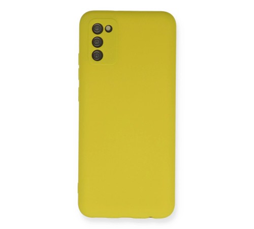 Samsung Galaxy A02S Kılıf Nano içi Kadife Silikon - Sarı Samsung Galaxy A02S Kılıf Nano içi Kadife Silikon - Sarı